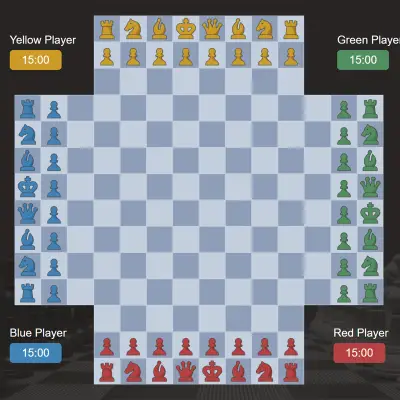 Juego de Ajedrez para 4 Jugadores en el Mismo Dispositivo
