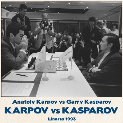 Tablero de ajedrez Karpov vs Kasparov, Linares 1993