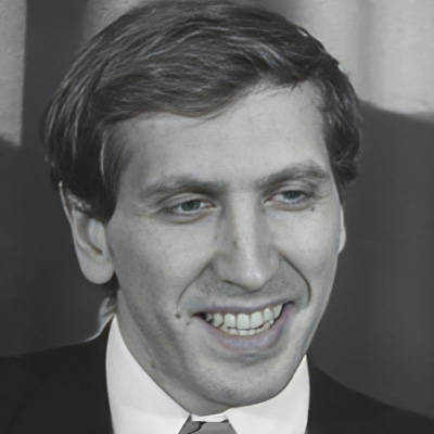 Tablero de ajedrez con partidas de Bobby Fischer