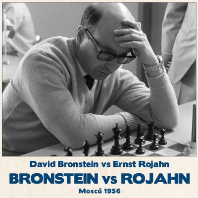Tablero de ajedrez Bronstein vs Rojahn en Moscú 1956