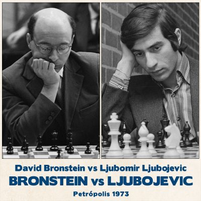 Tablero de ajedrez Bronstein vs Ljubojevic en Petrópolis 1973