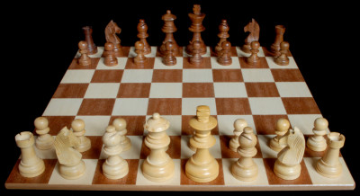 Ajedrez, todas las piezas posicionadas en el tablero :: Aprender a jugar ajedrez