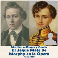 Tablero de ajedrez Morphy vs Duque y Conde, Ópera de París 1858