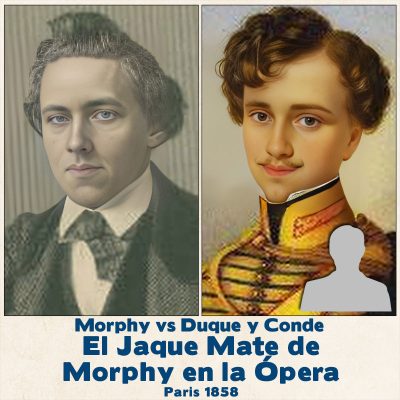 Tablero de ajedrez Morphy vs Duque y Conde, Ópera de París 1858