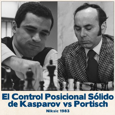 Tablero de ajedrez Kasparov vs Portisch, Niksic 1983