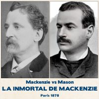 Tablero de ajedrez Mackenzie vs Mason, 1878