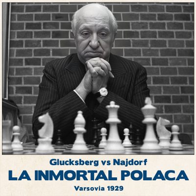 Tablero de ajedrez Glucksberg vs Najdorf 1929