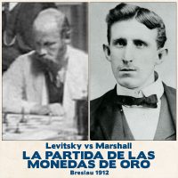 Tablero de ajedrez Levitsky vs Marshall, Breslau 1912