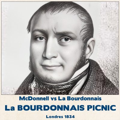 Tablero de ajedrez McDonnell vs La Bourdonnais, Londres 1834