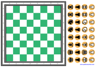 Set de Ajedrez Completo de piezas y el tablero del ajedrez a color para imprimir