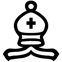 Alfil blanco - Font Ajedrez Chess Cases - Fuente