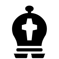 Alfil negro - Font Ajedrez Chess Magnetic - Fuente