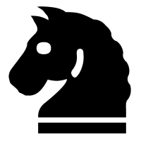 Caballo negro - Font Ajedrez Chess Motif - Fuente
