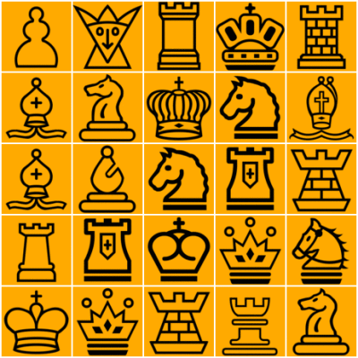 Juego de memoria de ajedrez con piezas y tableros