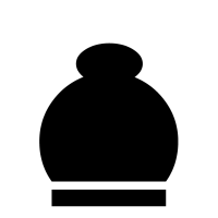 Peón negro - Font Ajedrez Chess Motif - Fuente