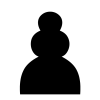Peón negro - Font Ajedrez Chess Cases - Fuente