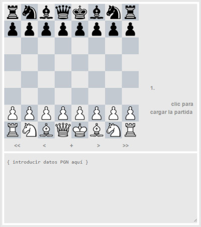 Visor de partidas de ajedrez en formato PGN