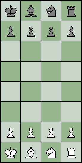Juego de mini ajedrez Demi para imprimir y jugar
