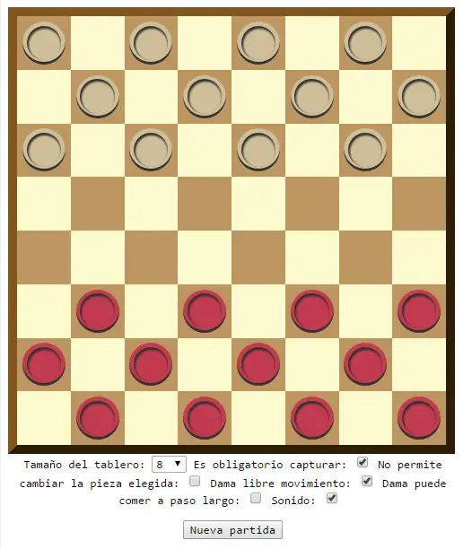 No se mueve Polinizar sueño Juego de Damas para dos Jugadores en el mismo ordenador