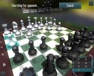 El juego de ajedrez 3D en tiempo real