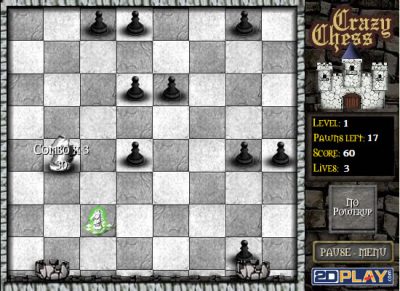 Caballo de ajedrez defendiendo un castillo en Crazy Chess