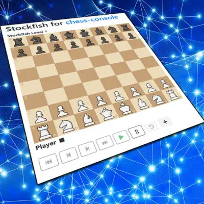 Tablero de ajedrez con el motor Stockfish