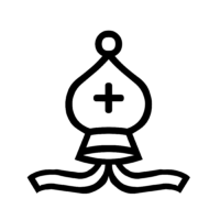 Alfil blanco de ajedrez en archivo PNG para imprimir