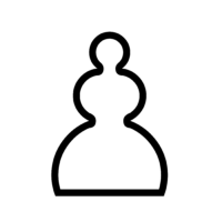 Peón blanco de ajedrez en archivo PNG para imprimir
