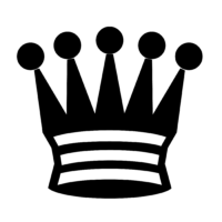 Reina negra de ajedrez en archivo PNG para imprimir