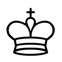 Rey blanco de ajedrez en archivo PNG para imprimir