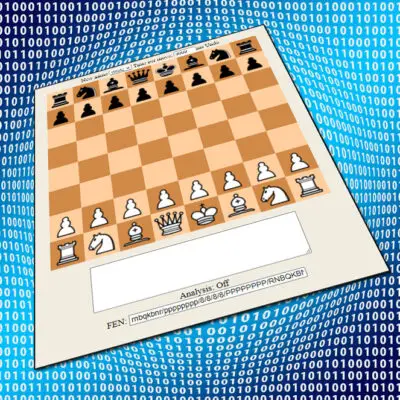 Tablero de ajedrez en partida de alto nivel contra la computadora
