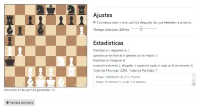 Partidas de ajedrez con movimientos aleatorios