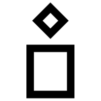 Alfil blanco :: Font de Ajedrez Chess Line :: Fuente