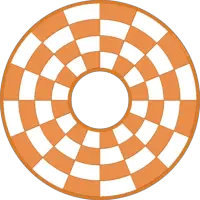 Tablero de la variante de el Ajedrez Circular para imprimir