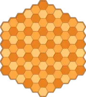 Tablero de la variante Ajedrez Hexagonal para imprimir