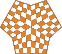 Tablero de la variante ajedrez para 3 jugadores para imprimir