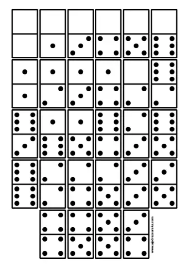 Juego de el Dominó para imprimir