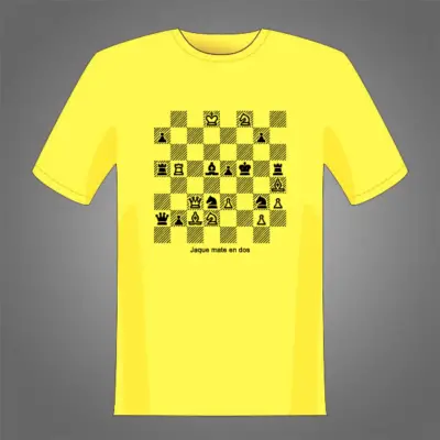 Problema de ajedrez para estampar en camisetas