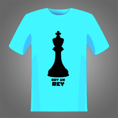 Diseño de rey de ajedrez con la frase 'Soy un Rey'