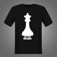 Diseño de dama de ajedrez con la frase 'Soy una Reina' - versión en blanco