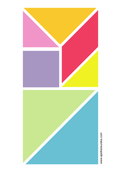 Juego del Tangram en color para imprimir