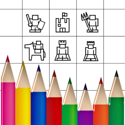 Juego de ajedrez para colorear y personalizar