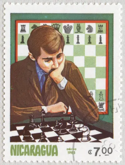 Estampilla: Ajedrez. Nicaragua 1983.