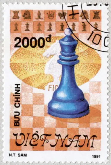 Estampilla: La Reina. Vietnam 1991.