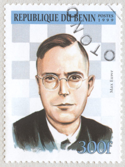 Estampilla: Max Euwe. República de Benín 1999.