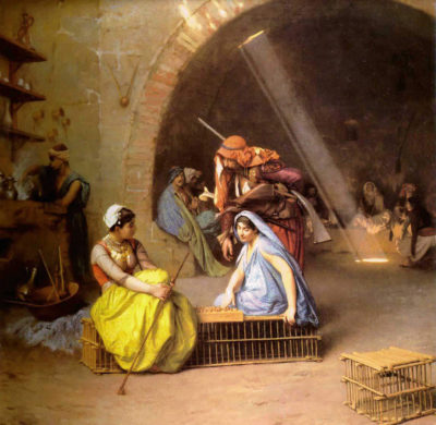 Alma, jugando ajedrez. Jean-Léon Gérôme. 1870.