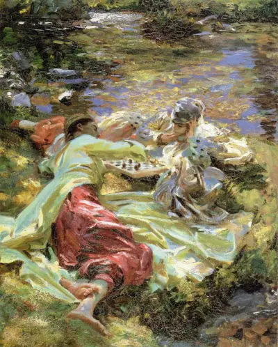La partida de ajedrez. John Singer Sargent. 1907.