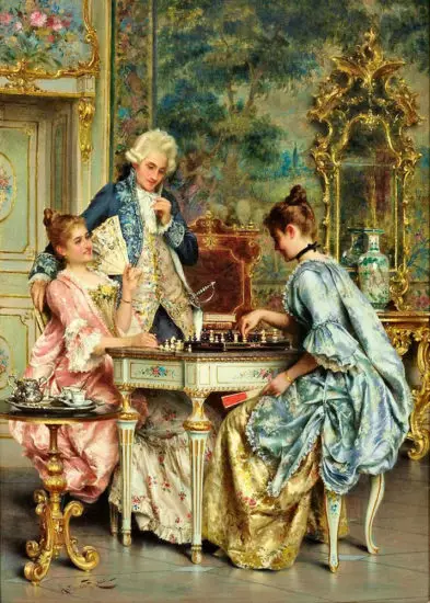 Juego de ajedrez. Arturo Ricci. 1884/1919.