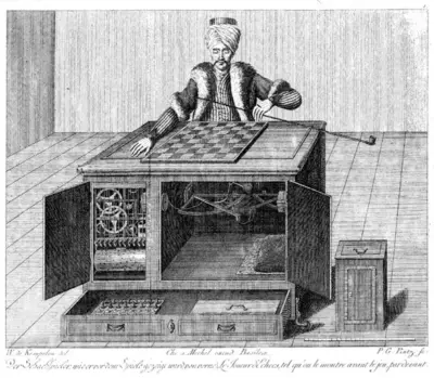 Wolfgang von Kempelen. El jugador de ajedrez turco. Karl Gottlieb von Windisch. 1783.