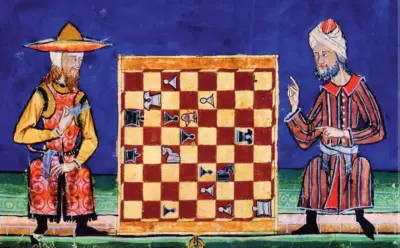El Libro de los Juegos. Un judío y un musulmán jugando al ajedrez. 1251/1283.
